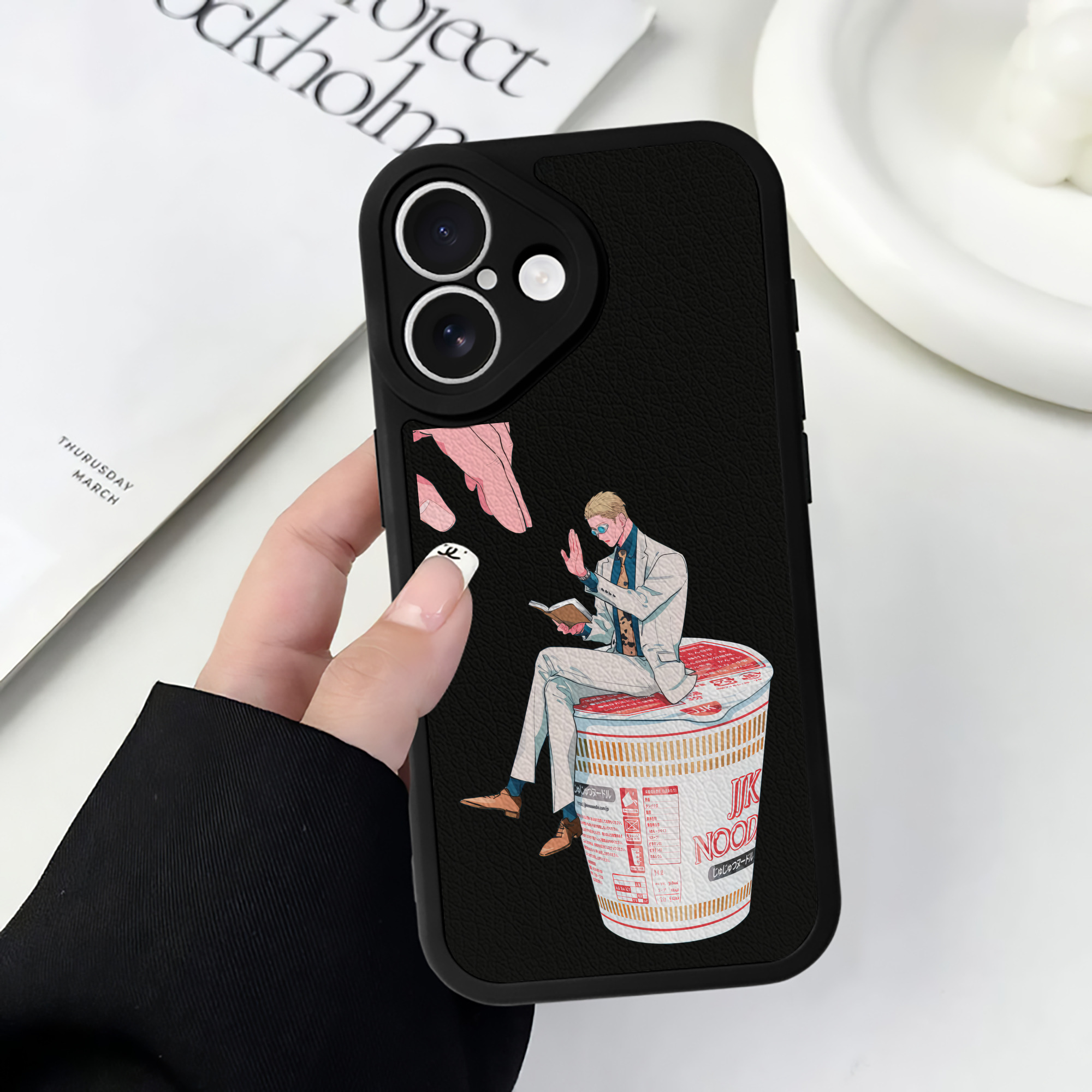 （画像用） 呪術廻戦 Jujutsu Kaisen 【iPhone 16シリーズ対応】シリコンスマホケース（レザー調） 材質：シリコン